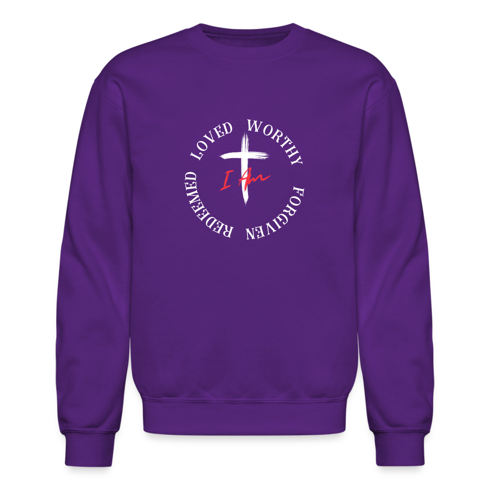 Loved, Worthy, Forgiven, Redeemed Sweatshirt - purple