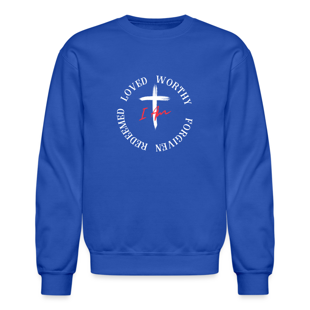 Loved, Worthy, Forgiven, Redeemed Sweatshirt - royal blue